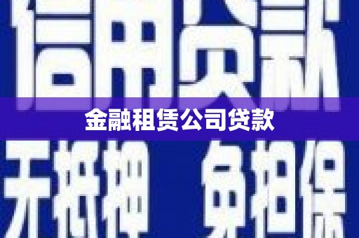 乐陵金融租赁公司贷款