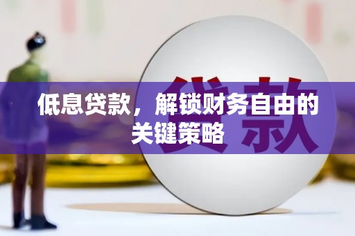 乐陵低息贷款，解锁财务自由的关键策略