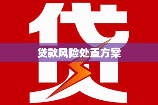 乐陵贷款风险处置方案