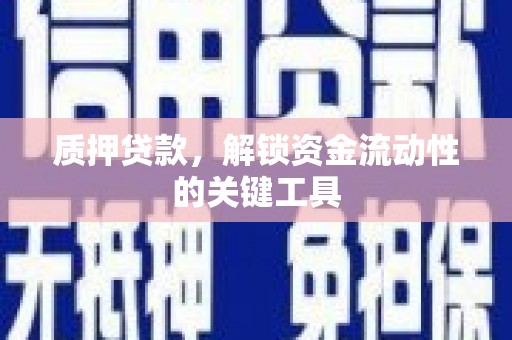 乐陵质押贷款，解锁资金流动性的关键工具