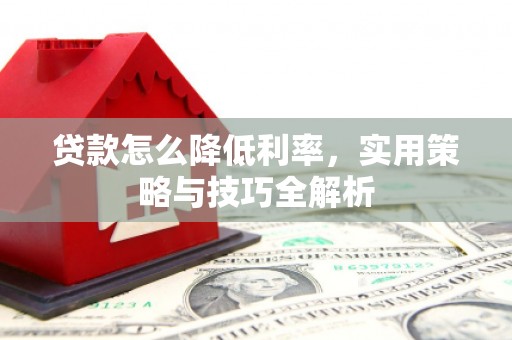 乐陵贷款怎么降低利率，实用策略与技巧全解析