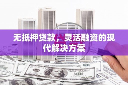 乐陵无抵押贷款，灵活融资的现代解决方案
