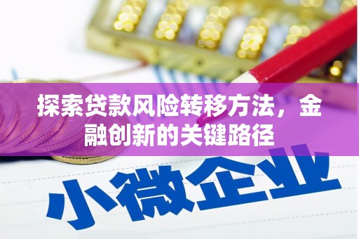 乐陵探索贷款风险转移方法，金融创新的关键路径